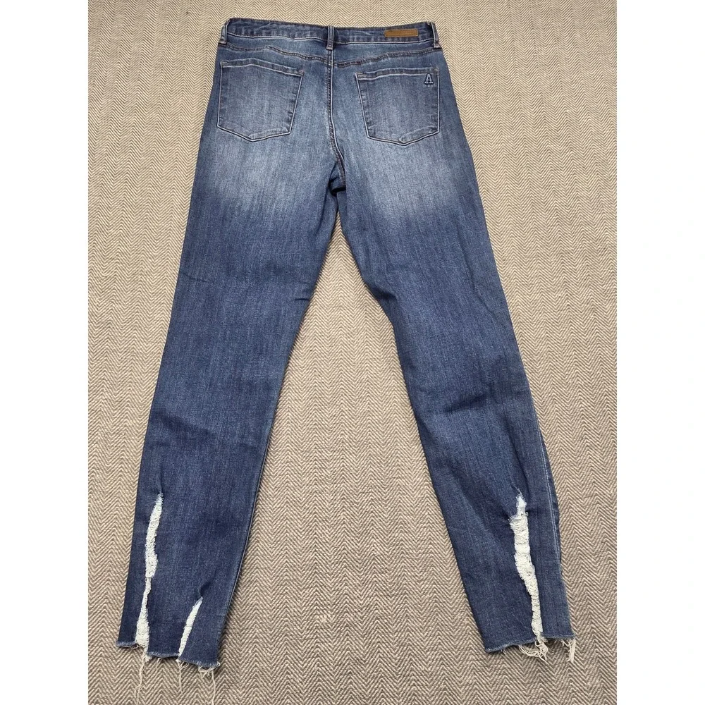 Articles‎ of Society Distressed Skinny Jeans Medium Wash Raw Hem Size 28